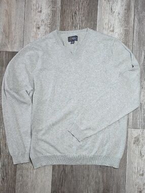 Wallin & Bros. Cotton & Cashmere V-neck Longsleeve Sweater Sz Lg